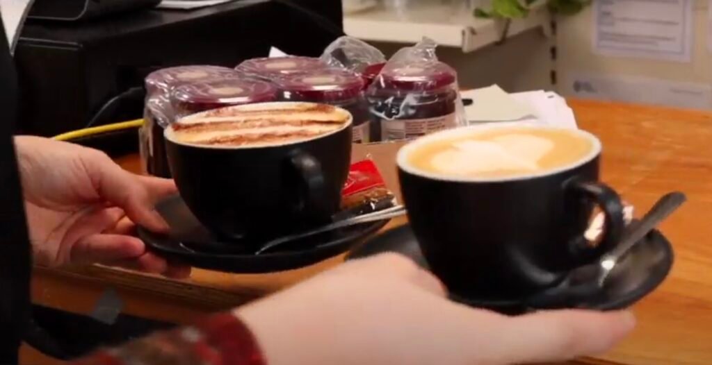 Coffees being served at our Café